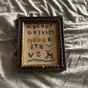 Vintage 1992 Alphabet Sampler Frame